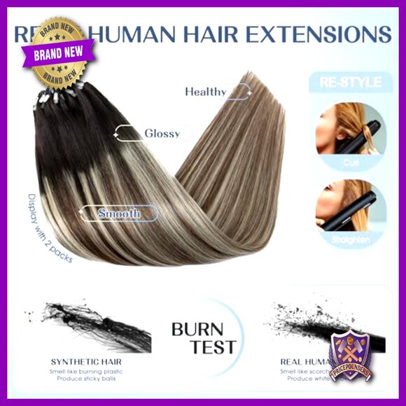 Human Hair Micro Loop Extensions 14 Inch 50g Pre Bonded Cold Fusion